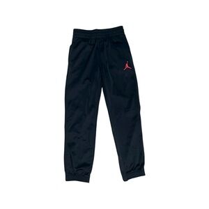 Jordan Kids Black Sweatpants with Red Logo